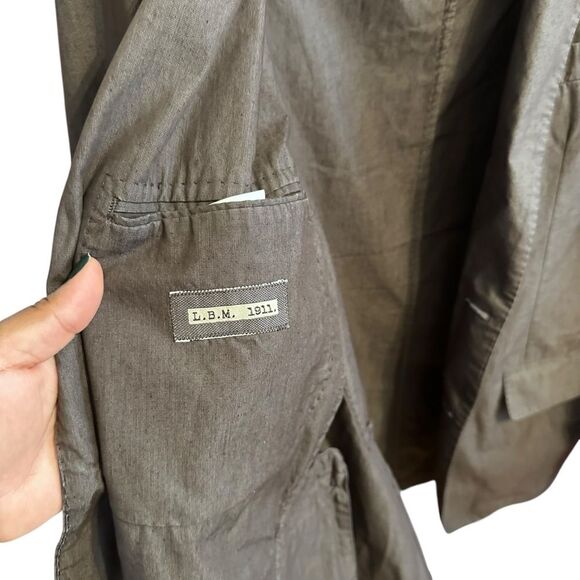 L.B.M 1911 Tailored Blazer Jacket Cotton Size 50R Large Brown - Picture 6 of 9